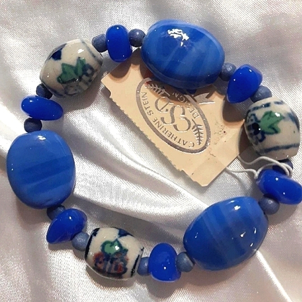 NWT:  Original DESIGNER Bracelet of BLUES by Catherine Stein